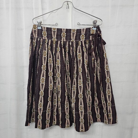 Cue Skirt Boho Twee Fairy Hippie Peasant Festival Brown Pink Retro 10 - Picture 11 of 11
